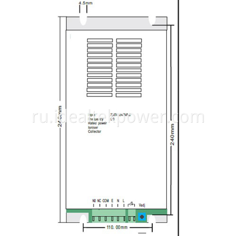 Ap04f 200w High Voltage Power Module Physical Drawing